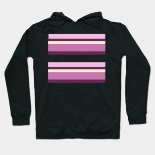 CHEERY MAUVE AND PINK COLOR THEME STRIPE PATTERN FOR SUMMER Hoodie